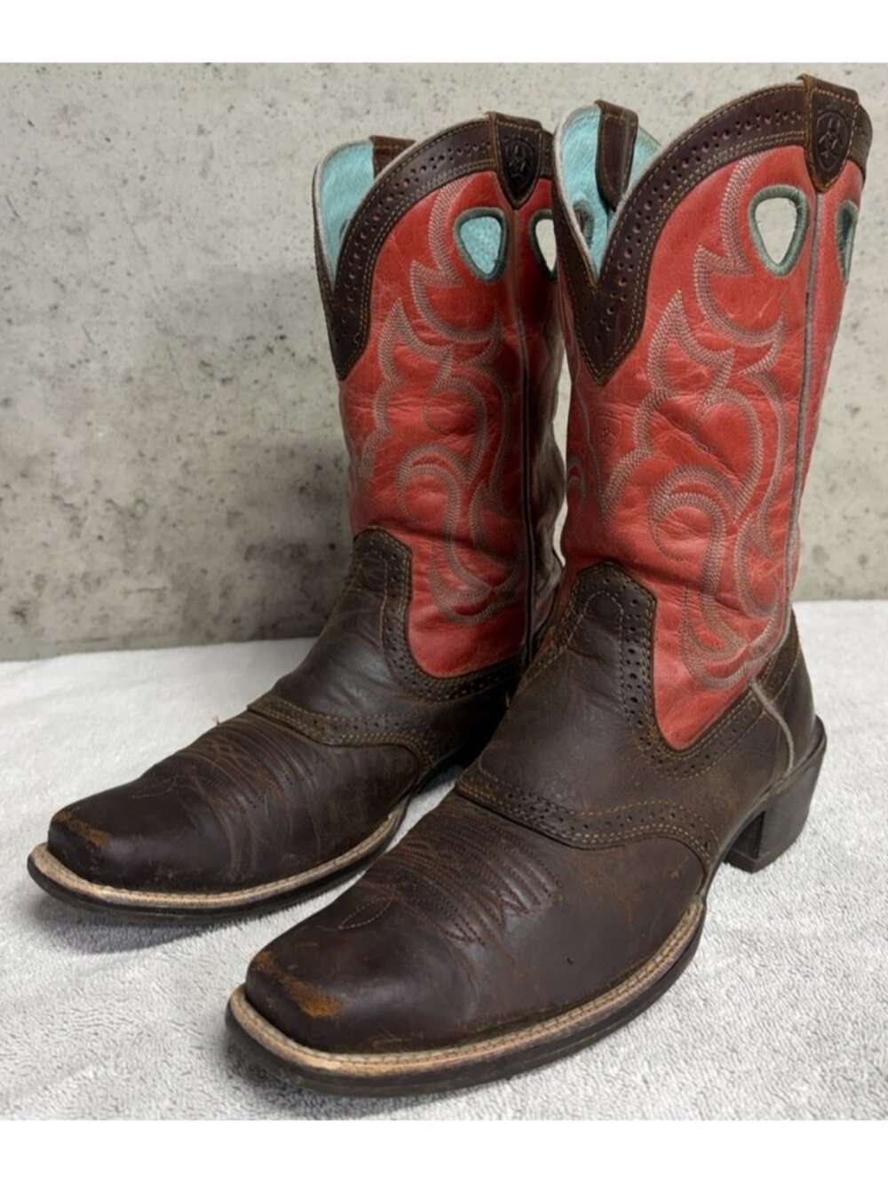 ARIAT Rawhide Mission Pink Rose Brown Western Boots Cowgirl 10008767 Size 8.5B